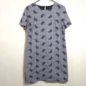 Ann Taylor sz 6 Black & Grey Plaid Dress